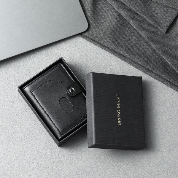 Men's Compact Pop-Up Wallet - BLACK - 5